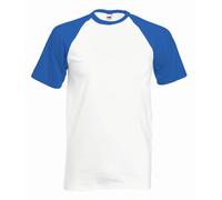 T-Shirt Baseball À Manches Courtes Fruit of the Loom En Cotton