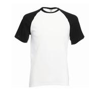 T-Shirt Baseball À Manches Courtes Fruit of the Loom En Cotton