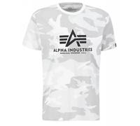 Alpha Industries Basic Big Logo Camo T-Shirt pour homme Taille XL - Camouflage Blanc