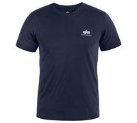 ALPHA INDUSTRIES T-Shirt bleu foncé / blanc, Taille S