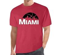 T-shirt basique à coupe ajustée pour homme, décontracté, tendance, couleur unie, col rond, basket-ball, manches courtes, pour intérieur et extérieur, marche, sport, vie quotidienne, rouge pastèque