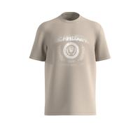 T-shirt basique col rond avec imprimÃ© QS Beige M