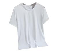 T-shirt basique coupe ajustée pour homme - Imprimé d'été ample - Manches mi-longues - Respirant - Pour l'intérieur et l'extérieur - Pour la marche, le sport et la vie quotidienne, blanc, XL