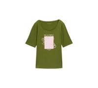 T-shirt basique imprimÃ© femme Tom Tailor Vert XS