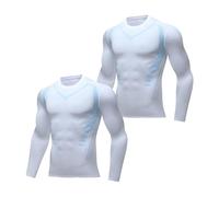 T-shirt basique léger à séchage rapide pour homme, nouvelle version 2025 2024, chemise gainante à manches longues, débardeur de compression amincissant et amincissant pour la salle de sport, la vie