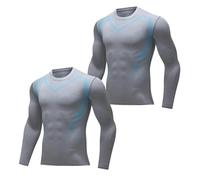 T-shirt basique léger à séchage rapide pour homme, nouvelle version 2025 2024, chemise gainante à manches longues, débardeur de compression amincissant et amincissant pour la salle de sport, la vie