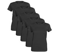 T-shirt basique pour femme, 100 % coton, col en O, S