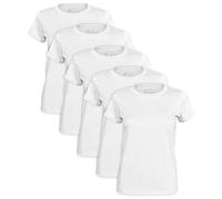 T-shirt basique pour femme, 100 % coton, col en O, S