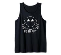 T-Shirt « Be Happy Star Eyes Smile Face » des années 70 et 80 Débardeur