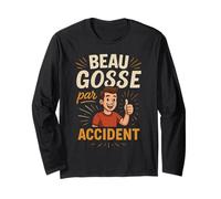 T-Shirt Beau Gosse par Accident Humour Homme Manche Longue