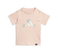adidas Unisex Baby Infant Tiro_NSTER Graphic T-Shirt, Blush Pink, 9-12 Months