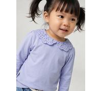 T-shirt bébé col brodé manches longues bleu 36M(97CM)
