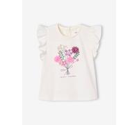 T-shirt bébé fleurs en relief vanille 3M(60CM)