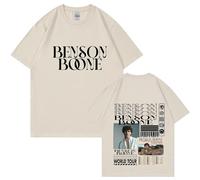 T-Shirt Benson-Boone Feux d'artifice Et Rollers Tour du Monde T-Shirt en Coton pour Hommes Et Femmes, T-Shirt De Mode De Rue XS-3XL-Black||XS