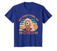 T-Shirt « Best Cocker Spaniel Dad Ever » pour la fête des pères T-Shirt, Enfant, Bleu Royal, 4 Ans
