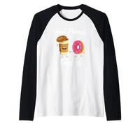 T-shirt « Best Friends Forever Donut & Coffee » (chemise donut) Manche Raglan