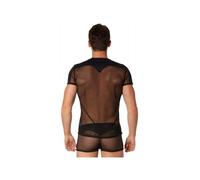 T-Shirt Bi-Matière LM21 Résille Noir