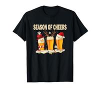 T-Shirt Bière de Noël Drôle Fête Season of Cheers Cadeau T-Shirt