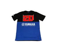 T-Shirt Big Logo Homme Fabio Quartararo Yamaha Factory Racing Moto Gp Officiel Bleu/Noir