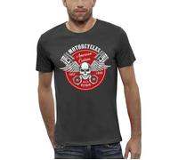 T-shirt BIKERS - PIXEL EVOLUTION - American custom - Gris - Coupe ajustée - 100% Coton XXXXL