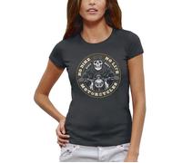 T-shirt BIKERS - PIXEL EVOLUTION - Femme - Gris - Coupe ajustée - Motard M