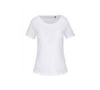 T-shirt Bio col à bords francs Femme Kariban Blanc XL