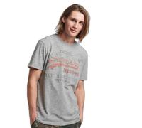 T-shirt biologique Superdry Vintage Logo Cali Gris M