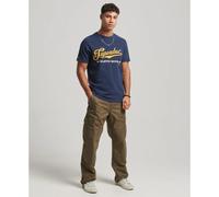 T-shirt biologique Superdry Vintage Scripted College Bleu M