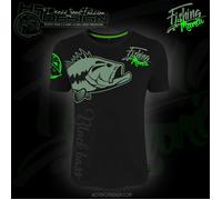 Hotspot Design Black Bass Mania Short Sleeve T-shirt Noir M Homme