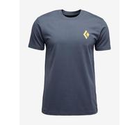 T-shirt Black Diamond Shredded manches courtes gris foncé jaune - L