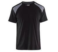 T-shirt Blaklader bicolore - Noir Epaules Grises M