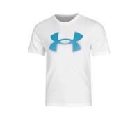 T-shirt Blanc à Manches Courtes avec Détails Réfléchissants et Grand Logo Under Armour - Visibilité et Confort M
