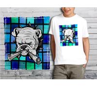 T-Shirt Blanc Enfant Taille 8-10 Ans Bad Boys 01 Le Bulldog