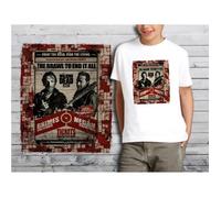 T-shirt blanc enfant taille 8-10 ans - The Walking Dead - Col arrondi - Manches courtes - Garçon 8-10 ans