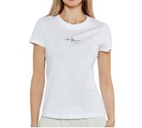 Calvin Klein Jeans Gradient Monologo Slim Short Sleeve T-shirt Blanc S Femme
