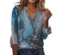 T-Shirt Blanc Femme Chemise Originale Halloween Tee Shirt Fête des Pères Chemisier Fluide Top Paillette Soirée Oktoberfest