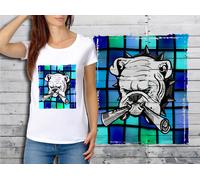 T-Shirt Blanc Femme Taille Xl Bad Boys 01 Le Bulldog