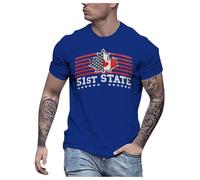 T-Shirt Blanc Homme - T Shirt Homme Noir Le T-Shirt à Manches Courtes du 51e État du Canada Rend Le Canada Le T-Shirt du 51e État Rend l'Amérique et Le Canada à Nouveau Grands T-Shirt pour Hommes