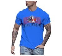 T-Shirt Blanc Homme - T Shirt Homme Noir Le T-Shirt à Manches Courtes du 51e État du Canada Rend Le Canada Le T-Shirt du 51e État Rend l'Amérique et Le Canada à Nouveau Grands T-Shirt pour Hommes