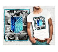 T-shirt blanc homme taille S - Manga L'Attaque des Titans - Attack on Titan - Shingeki no Kyojin S
