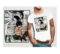 T-shirt blanc homme taille XL - Fairy Tail - Col arrondi - 100% polyester touché coton XL