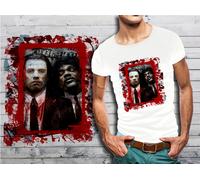 T-Shirt Blanc Homme Tarantino Movies 04 Pulp Fiction