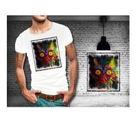 T-shirt blanc homme - Zelda - Majora's Mask - Col arrondi - Coupe ajustée - Manches courtes S