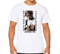 T-Shirt Blanc Rap & Hip Hop 2pac - Only God Can Judge me