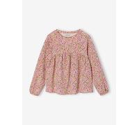 T-shirt blouse fille imprimé manches longues écru 10A