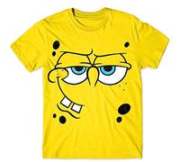 T-shirt Bob l'éponge Angry Big Face pour homme - jaune - Taille M