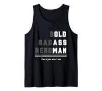 T-Shirt Bold Badass Heroman That's Just Who Old Guy Débardeur