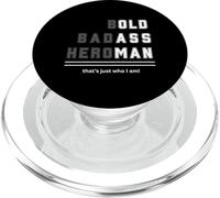 T-Shirt Bold Badass Heroman That's Just Who Old Guy PopSockets PopGrip pour MagSafe