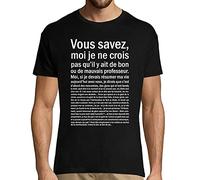T-Shirt Bon ou Mauvais Prof | Astérix et Obélix Mission Cléopâtre | T-Shirt Professeur Homme col Rond Humour Small