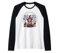 T-Shirt Book Lover Just a Witch Who Loves Books Manche Raglan